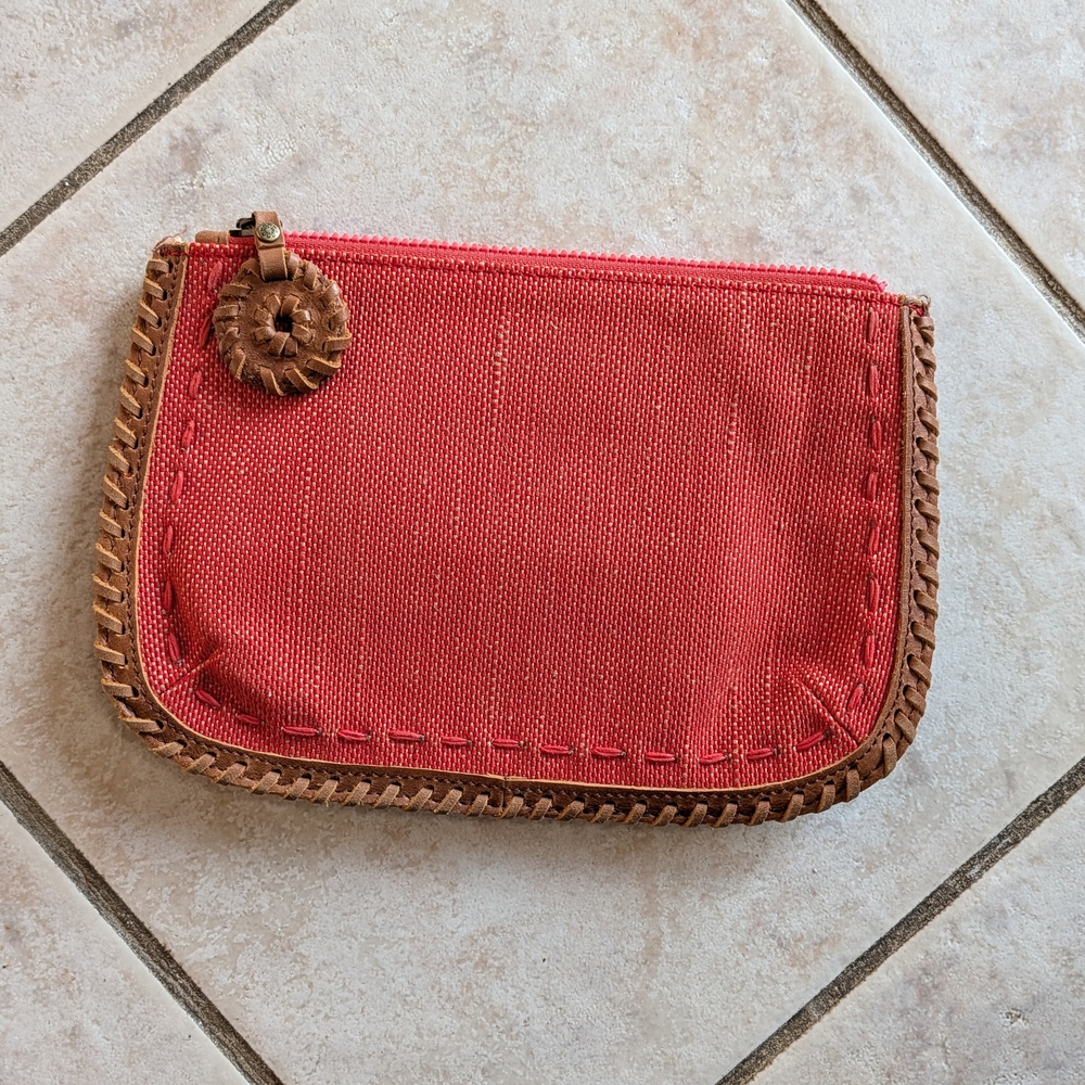 Jack Rogers Red and Brown Women's Clutch
